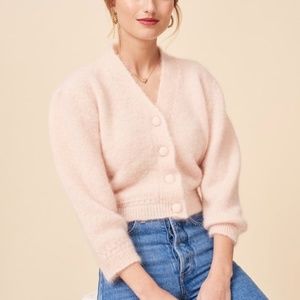 Rouje nono cardigan in nude pink size 36 (eu)